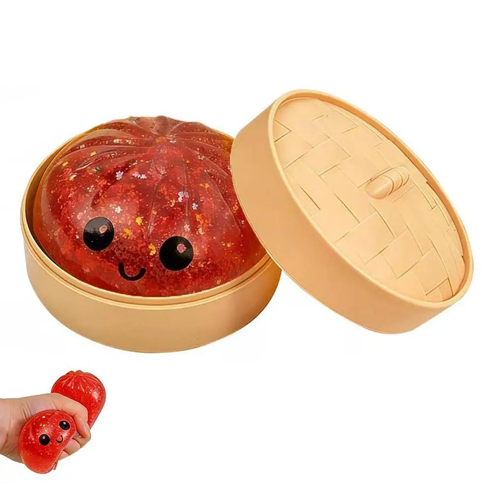 Simulation Flash Dumpling Pressure Ball Slow Rebound Soft Pinch Decompression Office Home Decorat Children Adults Birthday Gifts Qme B
