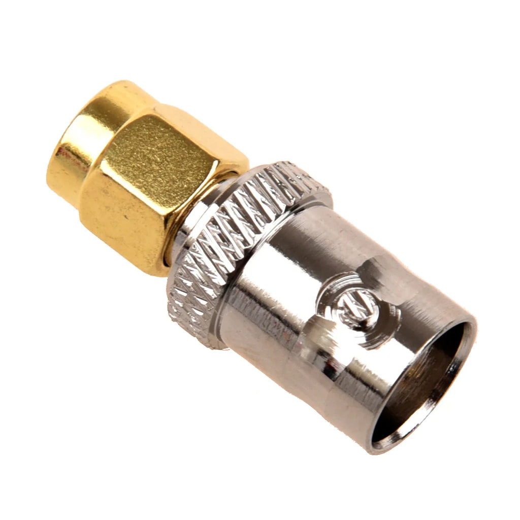 Gold Tone SMA Male to Silver Tone BNC Female Connector Adapter Qme 10pcs