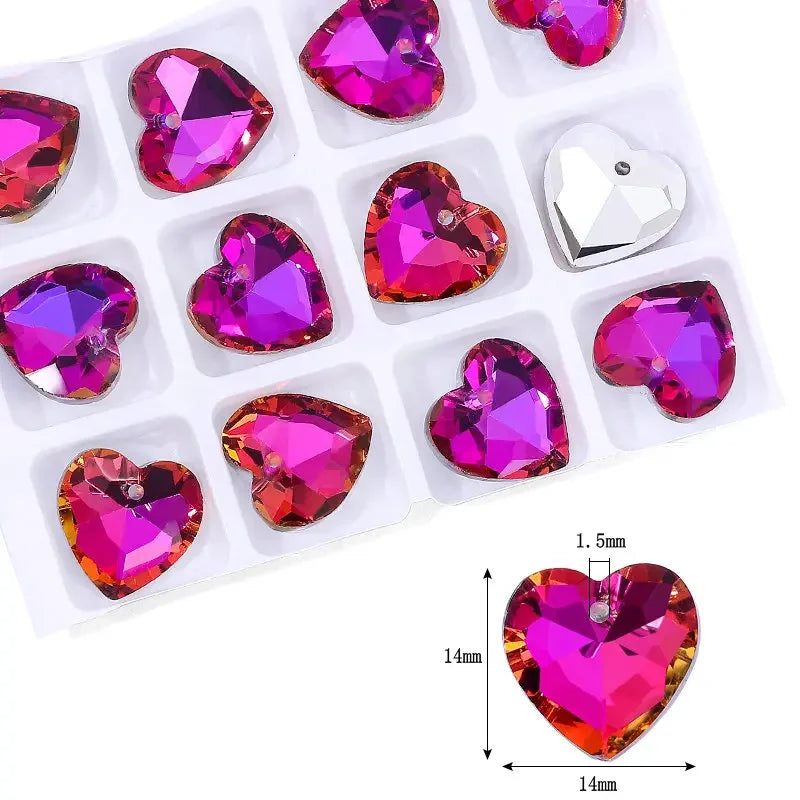Crystal Multi -shape Pendants Single Hole Charms Glass Beads for DIY Jewelry Making Necklace Earrings Jewelry Craft Production Qme 11-12pcs