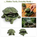 Turtle-Shaped Key Box with Lid Durable Flip-Top Multifuntion Storage Container Battery Box Decorative Jewellery Storage Box Qme green