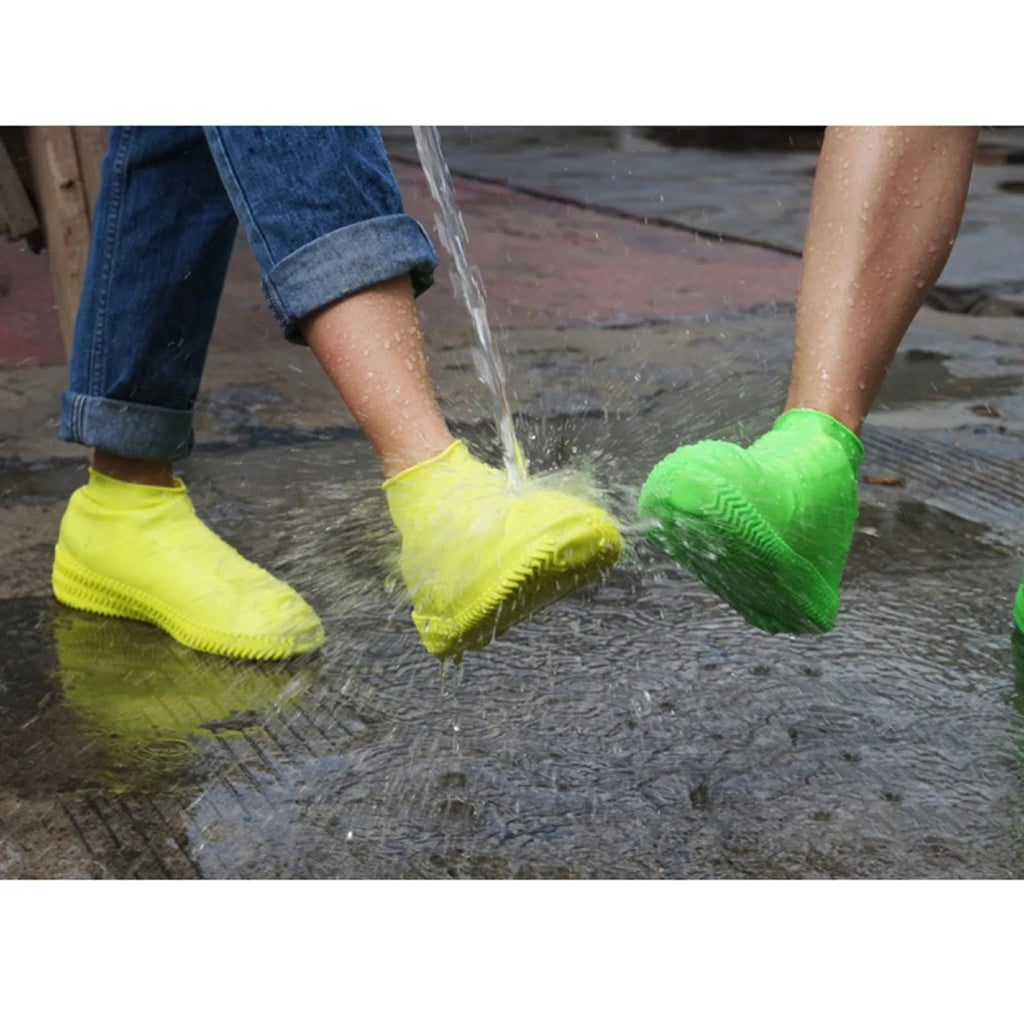 Non-Slip Wear-Resistant Reusable Rain Boots Unisex Silicone Easy to Remove Shoes Cover Protable Water Resistant Shoe Accessories Qme