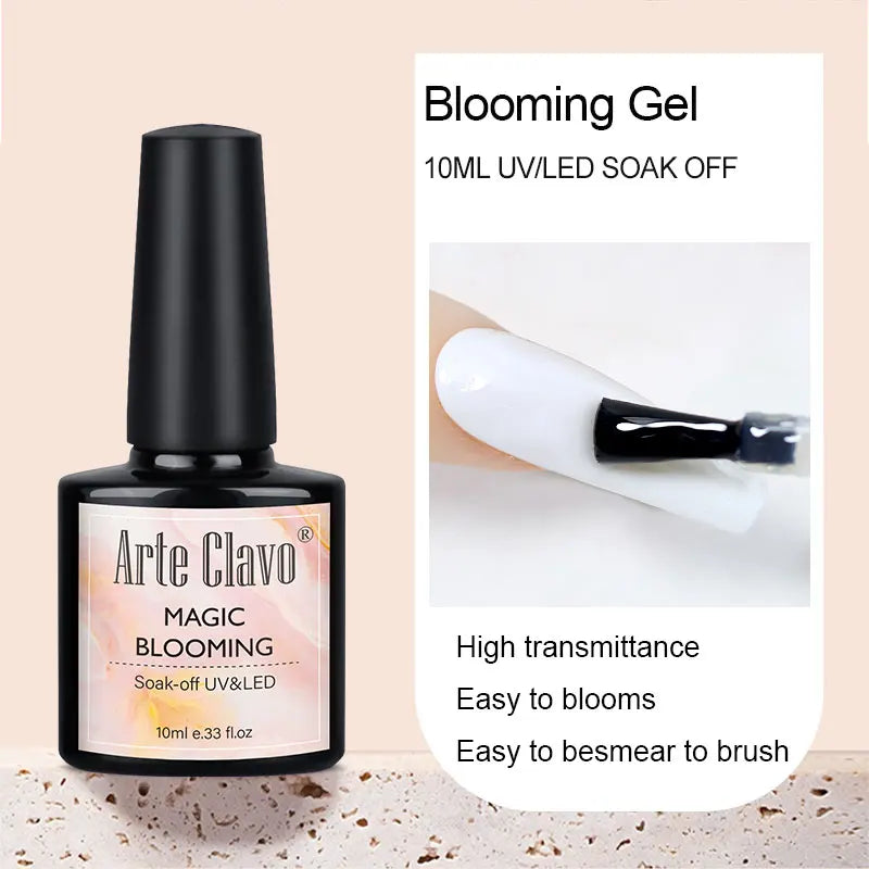Arte Clavo Blossoming Gel Polish Nail Art Transparent Watercolor Qme 10ml Blooming Gel