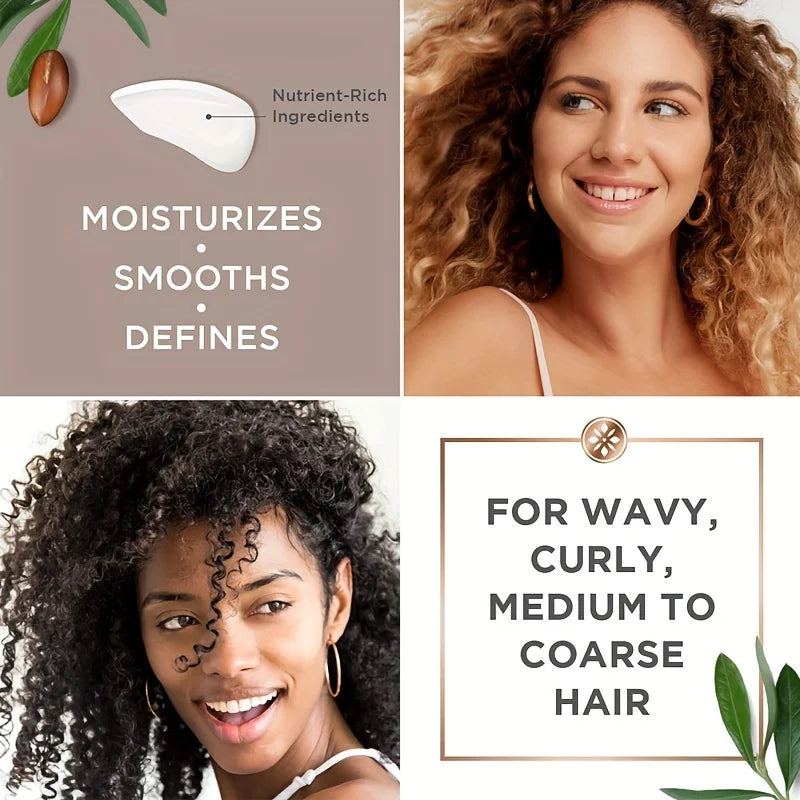 GZE Curl Defining Cream Leave-in Non-stick Hydrates & eliminates frizz, Hair-Smoothing Anti-Frizz Cream to Define All Curl Types Qme