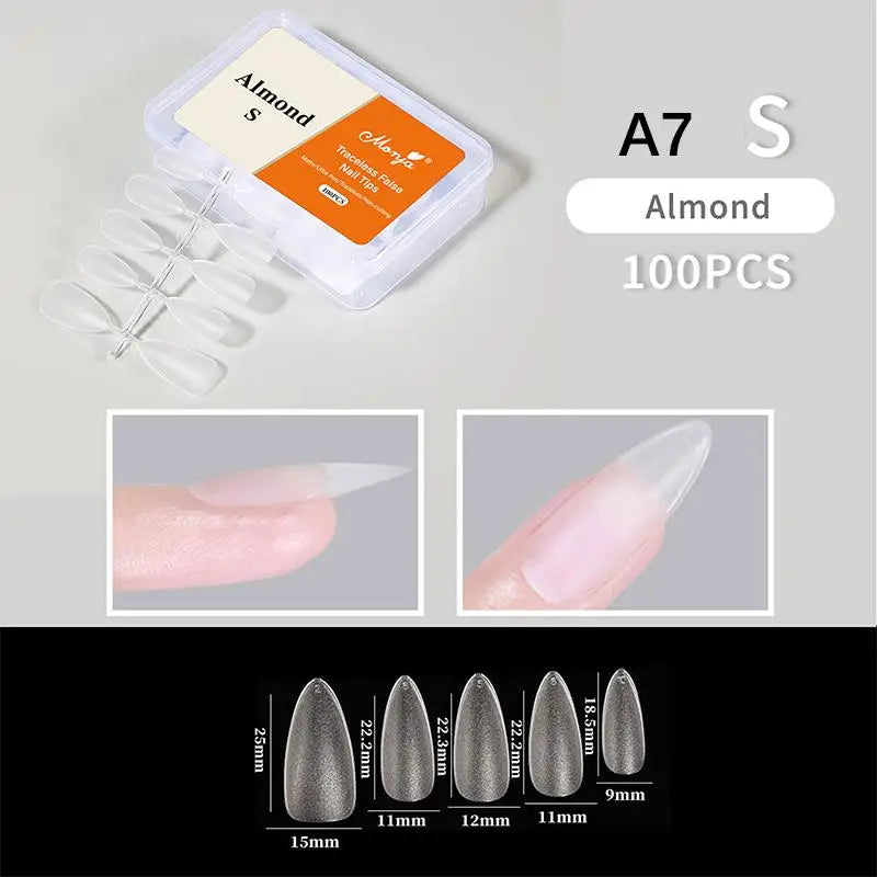 Soft Gel Nail Tips Full Cover Press Fake Nails Professional Supplies Qme A7