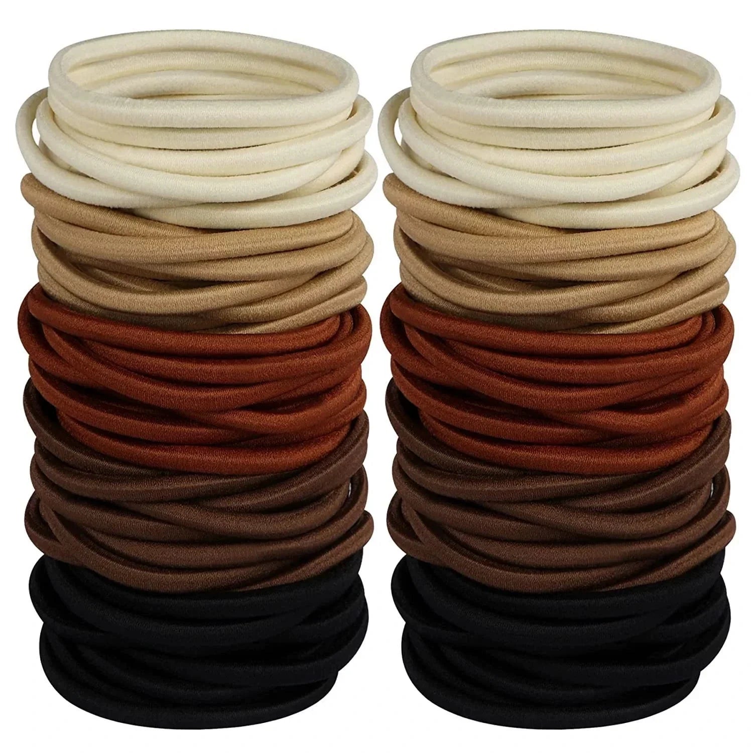 10/30/50PCS 4MM Black Ponytail Holder Elastic Hair Bands Scrunchies For Women Men Girl Lady Hairband Leagues Headband Accessory Qme Light Brown 10pcs
