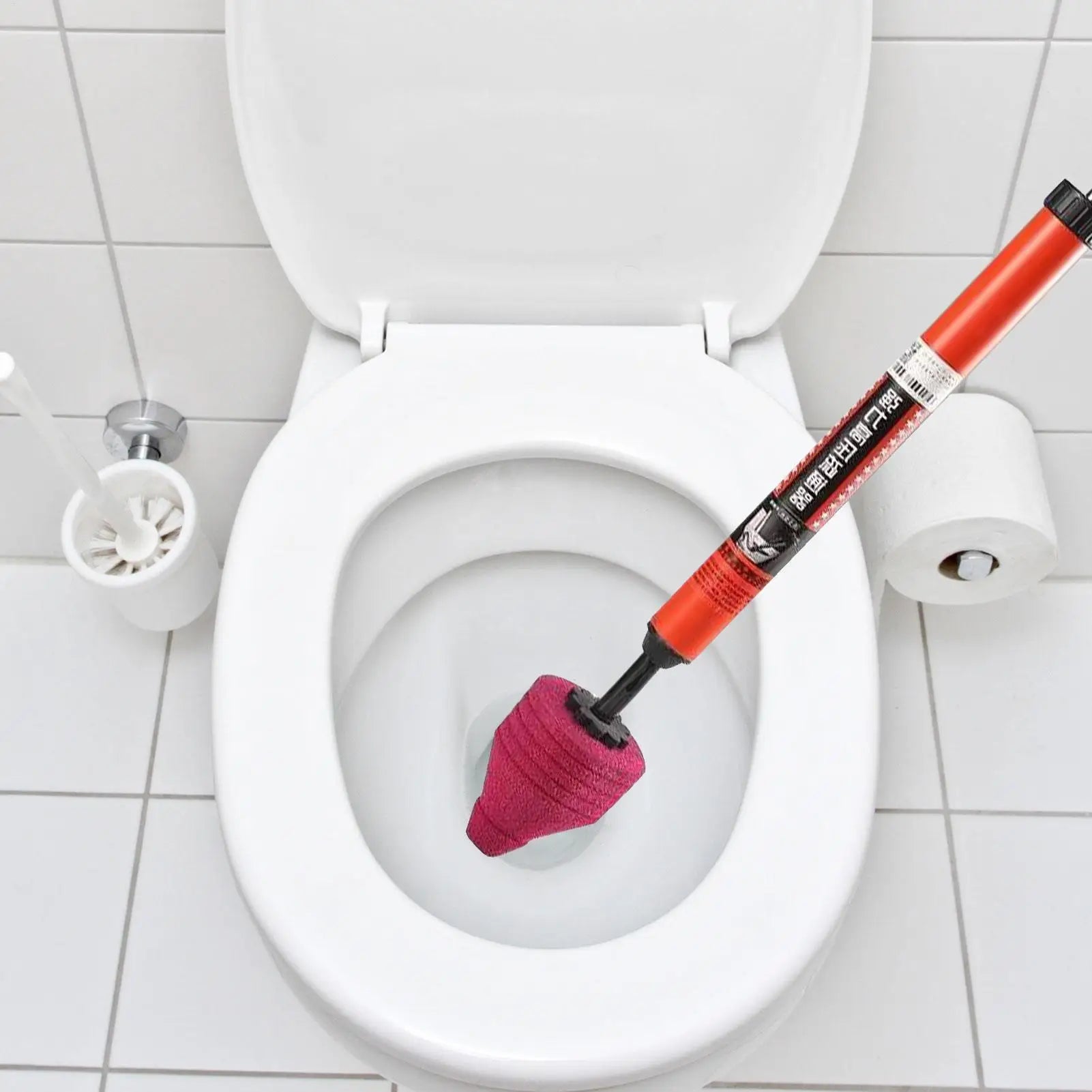 High Pressure Toilet Plunger Plunge Tool Toilet Unclogger with Ergonomic Handle High Pressure Plumbing Tool Toilet Pipe Plunger Qme