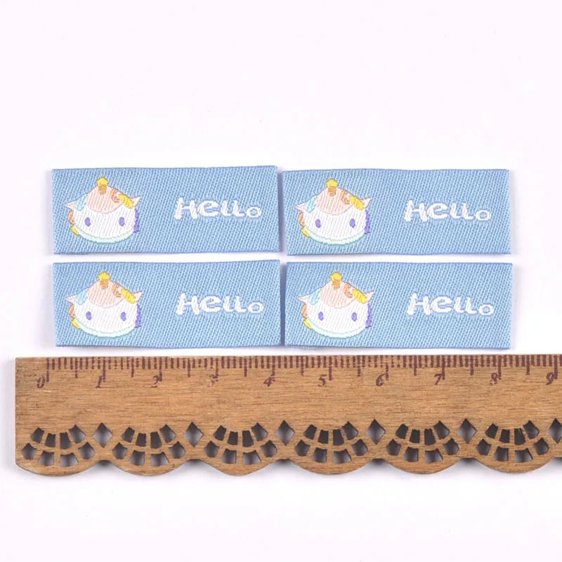 50Pcs Cute Animal "Hello" Letter Embroidery Cloth Labels For Kid DIY Garment DIY Crafts Supplies Sewing Accessories Tags c3503 Qme 1