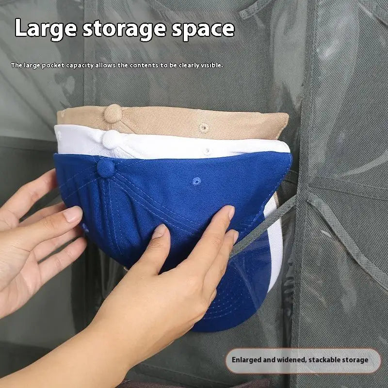 Baseball Caps Bedroom Hat Storage Holder Organizer24 Clear Pockets Qme