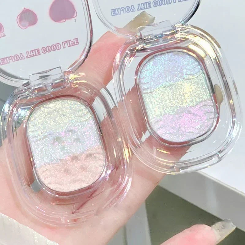 High Light Eyeshadow Makeup Palette Chameleon Gradient Color Gliter for Eyes Brighten Face Shimmer Eyeshadow Makeup Pigments Qme