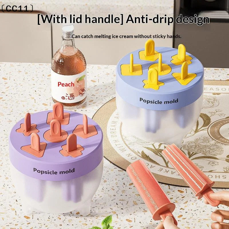 Food Grade Popsicle Mold 6 Cavities Easy Release Homemade Summer Ice Qme