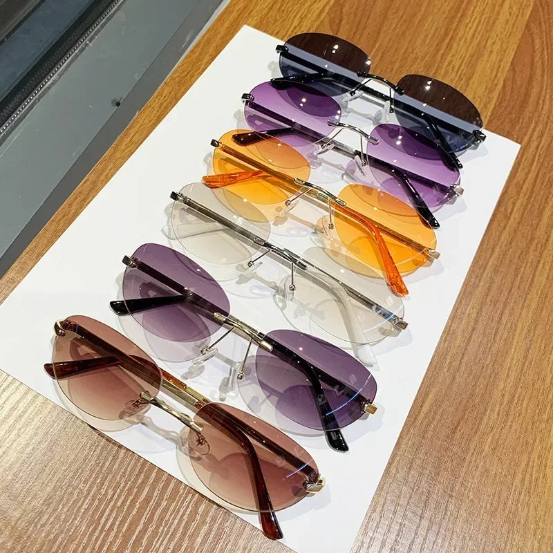New Luxury Brand Designer Small Frame Cat Eye Sunglasses Women Vintage Fashion Sun Glasses Popular Punk Sexy Ladies Shades UV400 Qme