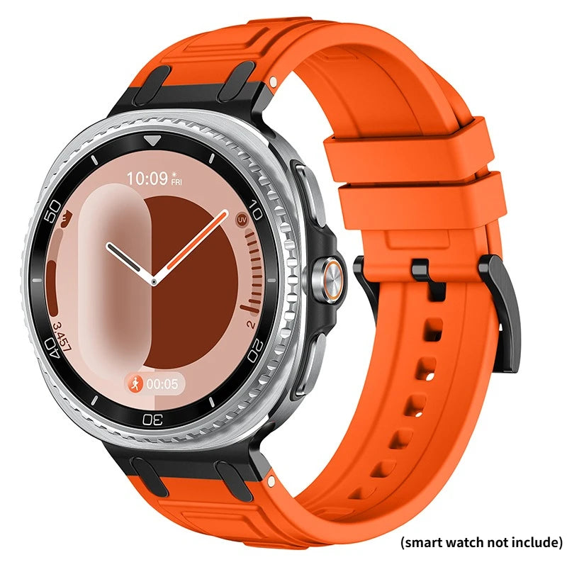 Strap for Samsung Galaxy Watch Watch 9/8 40mm 44mm Sports Silicone Bracelet for Samsung Galaxy Watch 8 Classic 46mm Band Correa Qme Orange Galaxy 9 8 44mm
