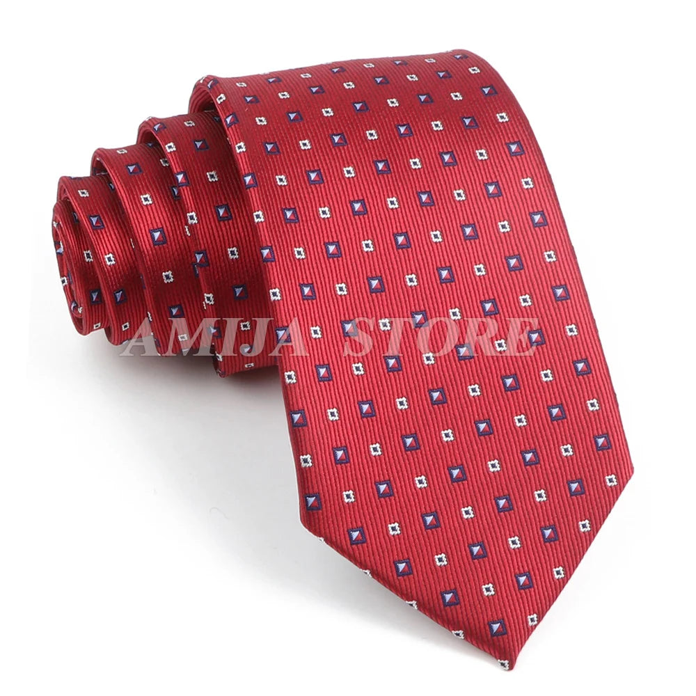 Tie Men Gravatas Wholesale Fashion Woven Luxury Necktie Dark Grey Dot