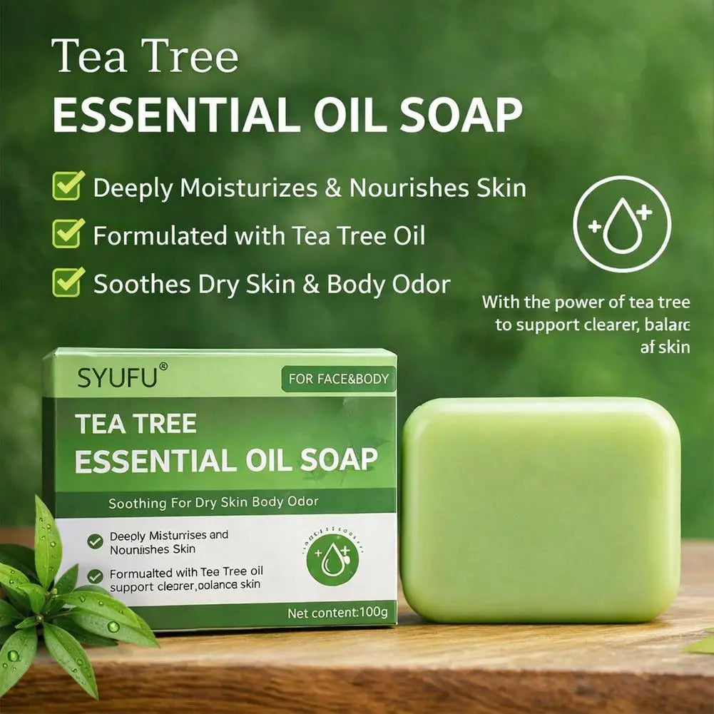 Gentle Exfoliating Bar Soap Natural Foot Body Soaps Green Tea Tree Qme