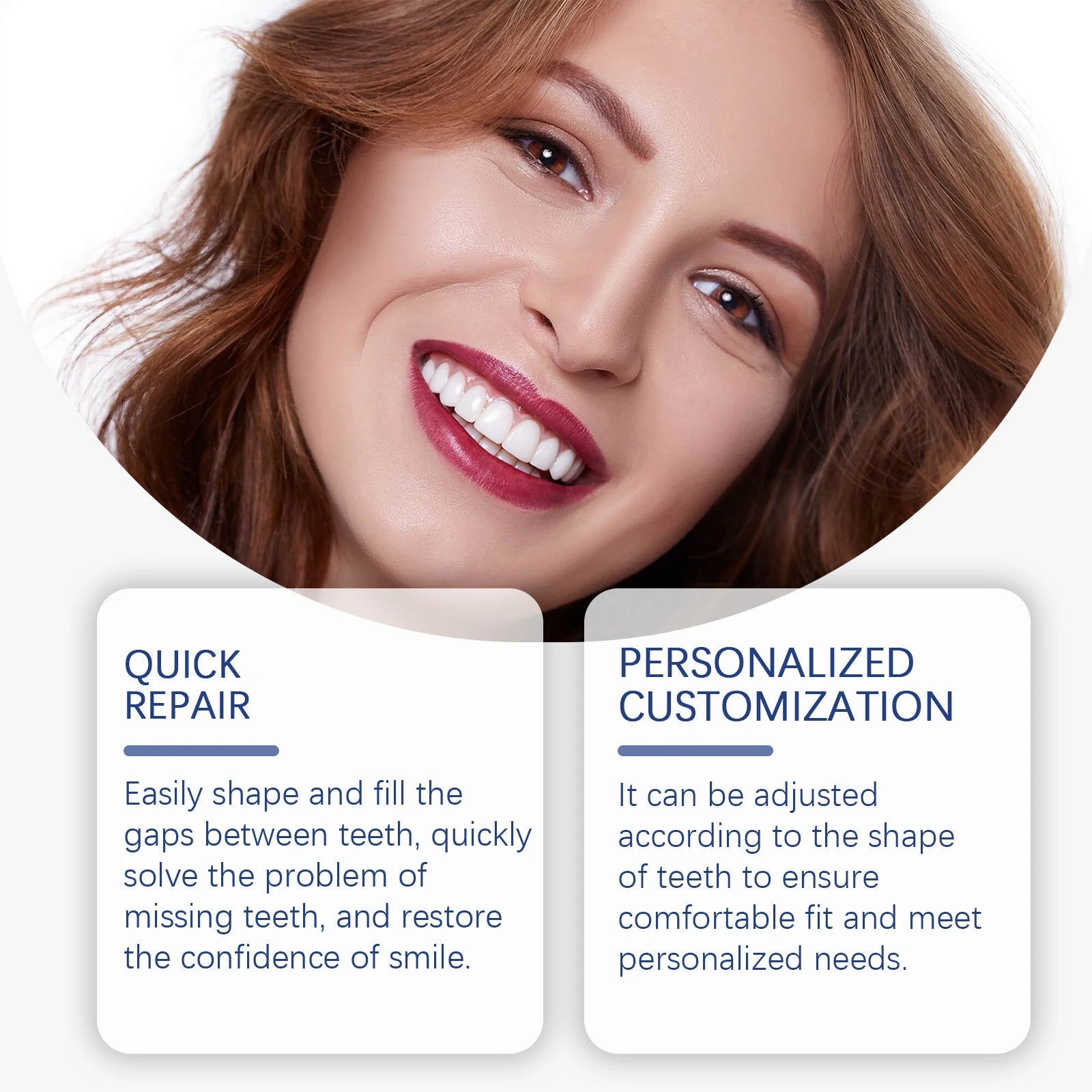 Thermoplastic Denture Adhesive Temporary Tooth Repair Kit Moldable Teeth and Gaps False Teeth Solid Glue Dental Filling Material Qme
