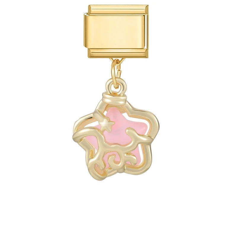 1PC Charm Cute Cartoon Pearl Dogs Horse Pendant Italian Charm Link Fit 9mm Bracelet Stainless Steel DIY Jewelry Making Wholesale Qme Style 14