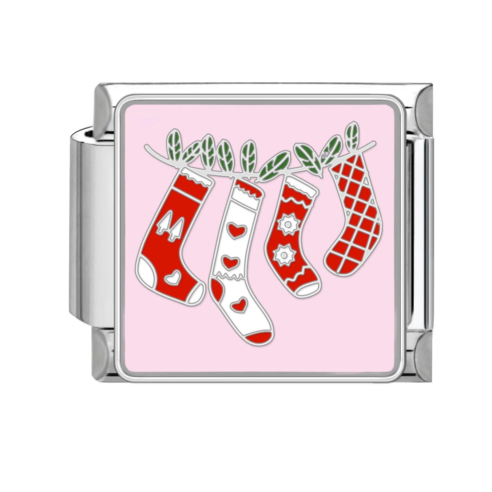 Fashion 2025 Colorful Christmas Socks Snowman Deer Italian Charms Fit