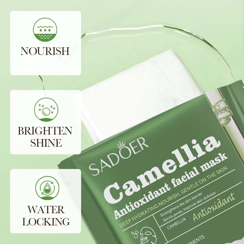 Camellia Moisturizing Facial Mask Patch Take Care Skin Ideal Holiday Qme