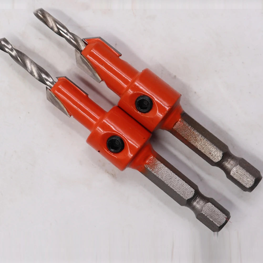 1 4 Woodworking Hex Shank Drills Bit Countersink Router Wood Drilling Qme