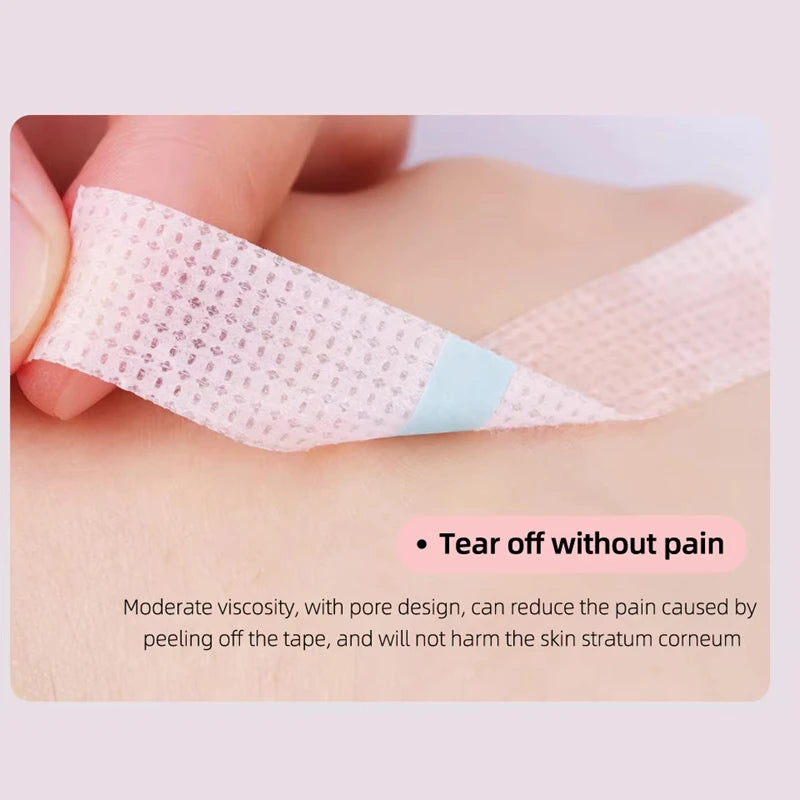 Silicone Gel Eyelash Tape Breathable Sensitive Resistant Under Eye Pad Patches Non-Woven Micropore Tape Lashes Extension Supplie Qme