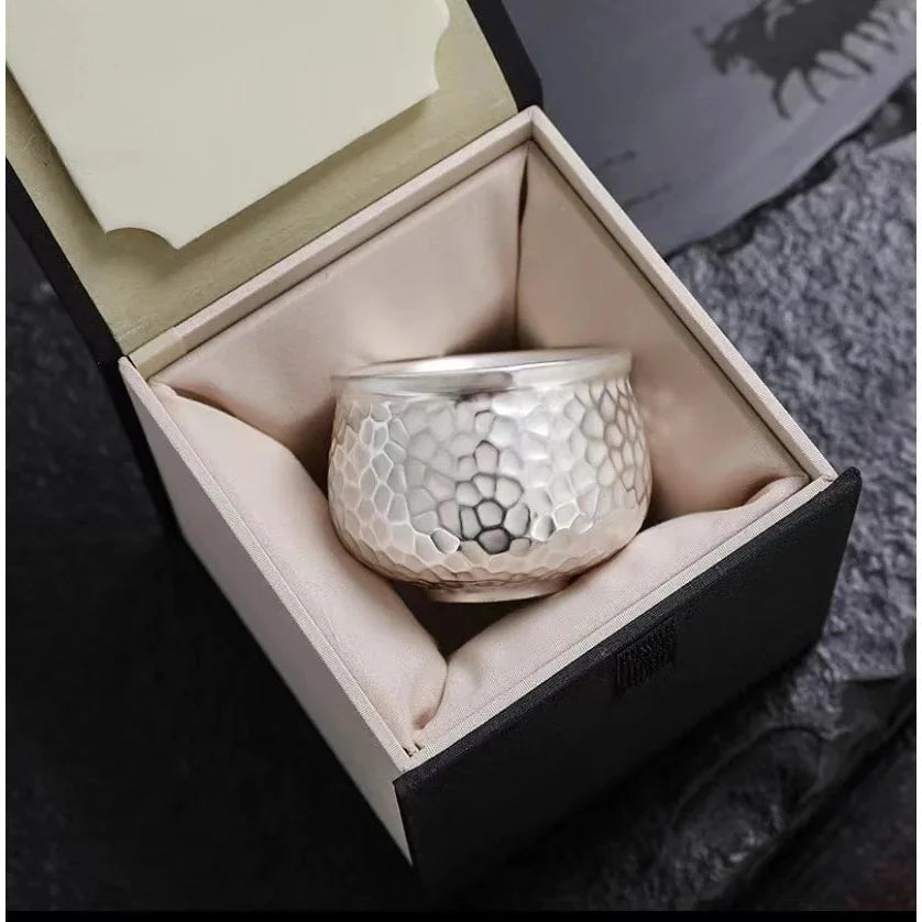 Silver-plated Tea Brewing Teapot Light Luxury Teacup Ceramic Qme cup