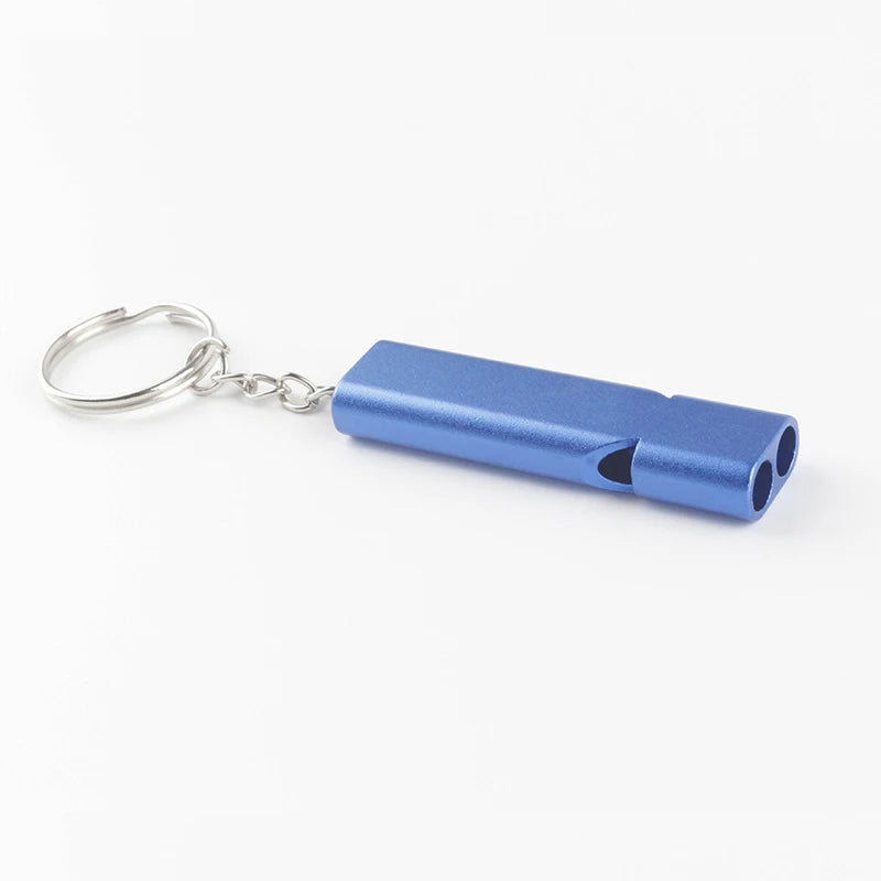 Dual Frequency Survival Whistle Flat Metal Outdoor Hiking Climbing Qme A3
