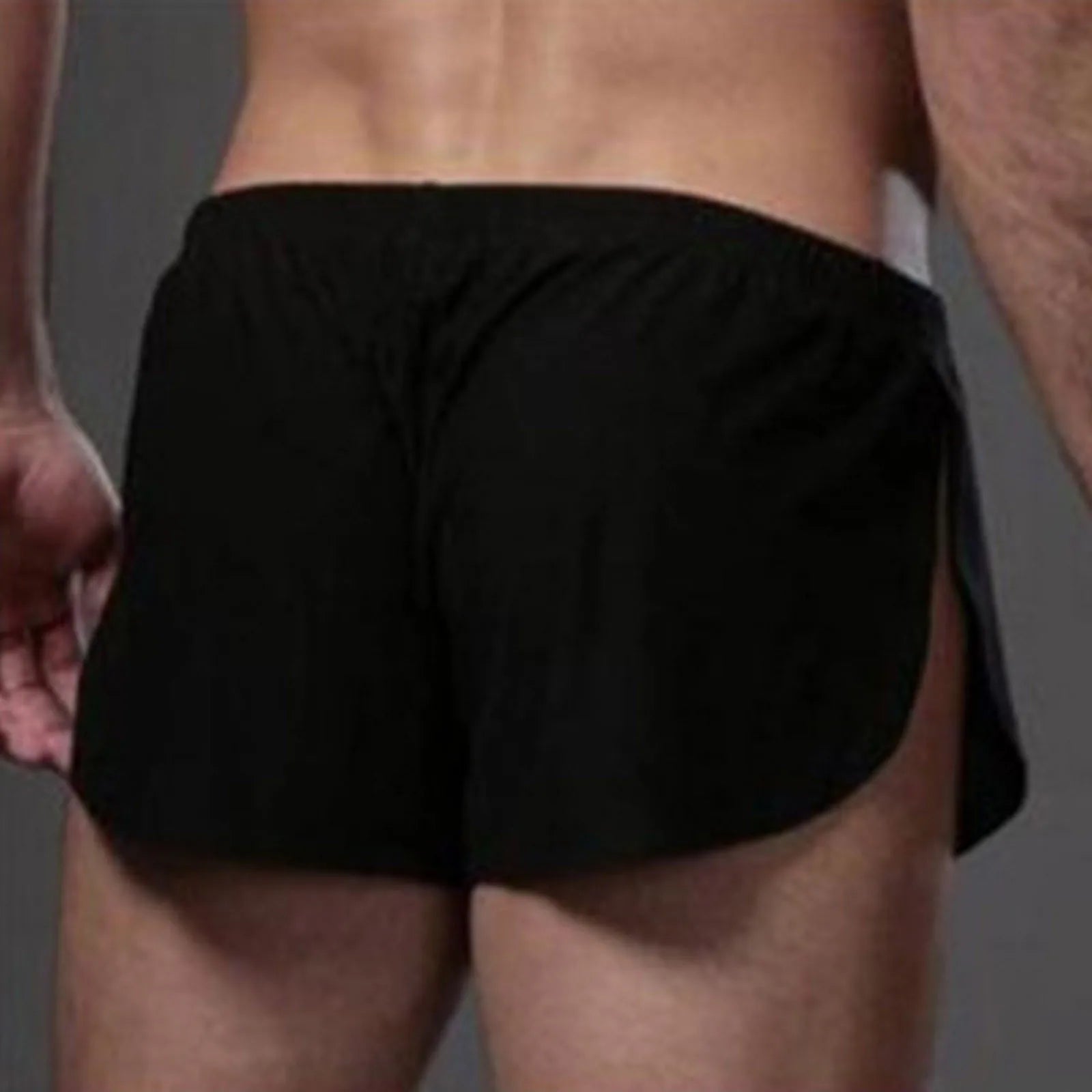 Men's Solid Color Lightweight Underwear Sexy See-throught Three-point Pants Home Comfy Summer Shorts Qme