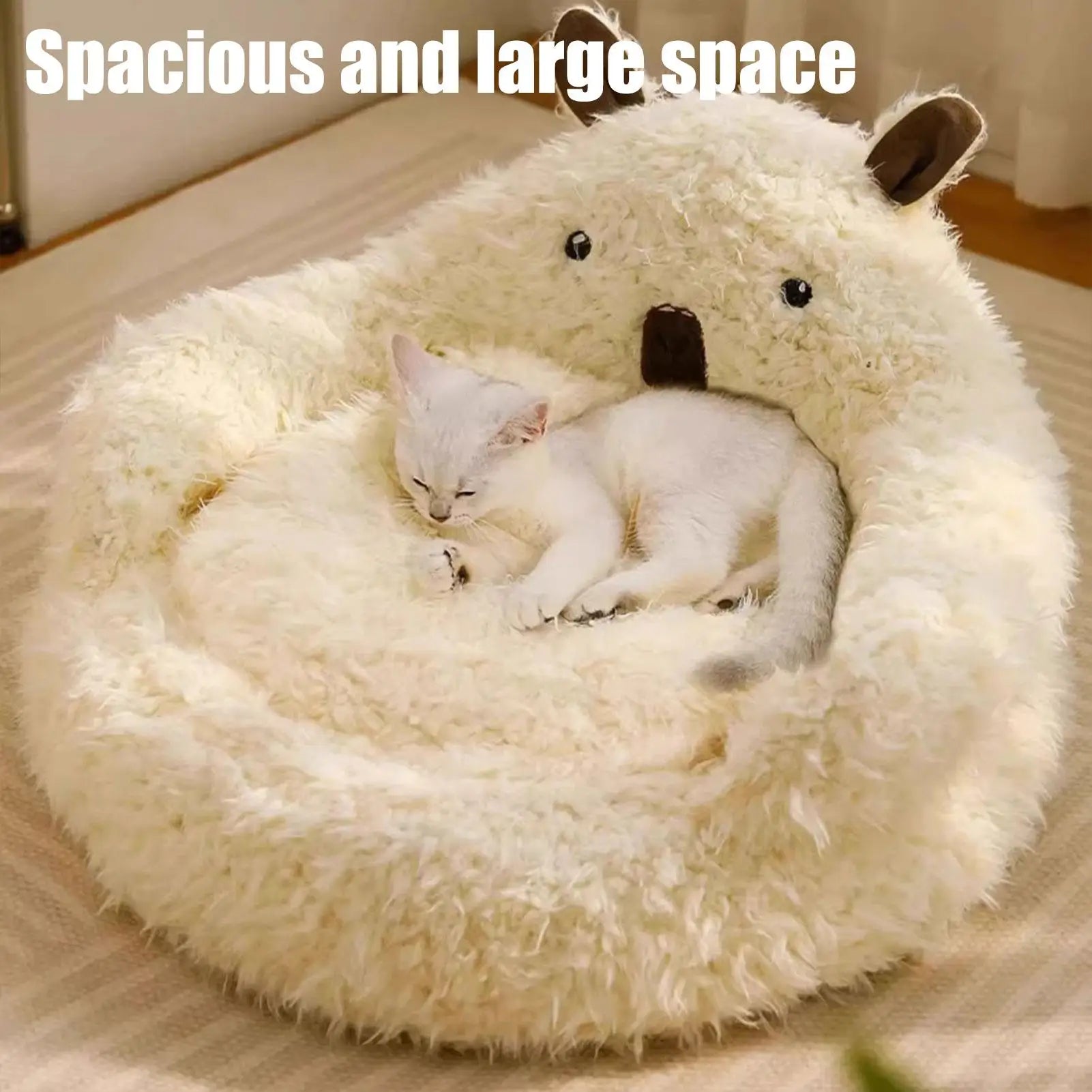 Cave Cat Beds House Tunnel Removable Nest Indoor Bed Outdoor Winter Qme
