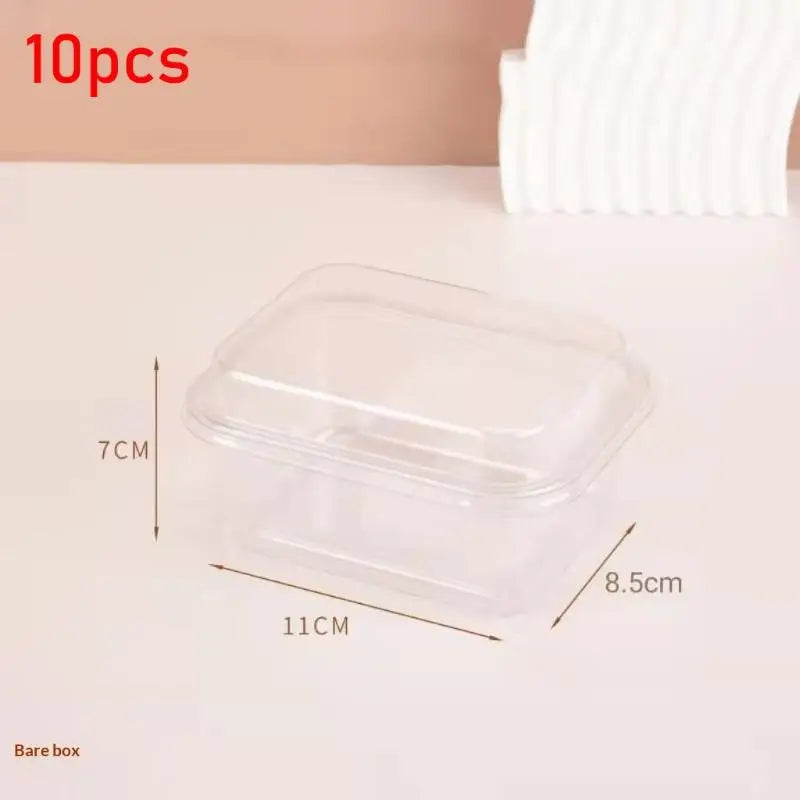 10 Transparent Sandwich Cake Holder Bakery Food Boxes Cupcake Qme 10PCS