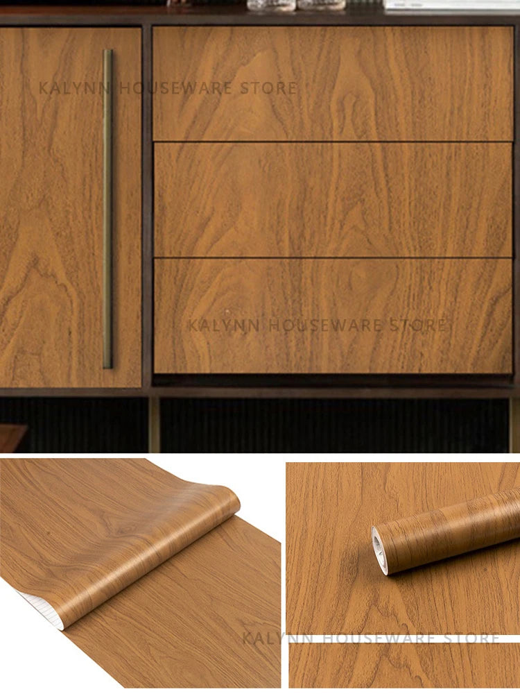 Wood Contact Paper Wallpaper Peel Stick Light Grain Stickers Cabinets Qme Wood Grain 00009 10mx45cm