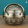 New Retro Ashtray With Lid Creative Metal Household Ashtray Home Decoration Anti-flying Ash Anti-smoke Ashtray Home Decoration Qme A