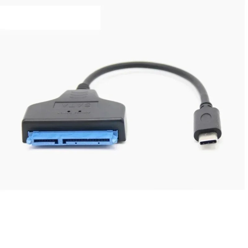 2pcs SATA Easy Drive Cable 22PIN To USB 3.1 Cable 2.5-inch SSD Single Head Type-C Data CableHard Disk Drive Converter Qme 2pcs