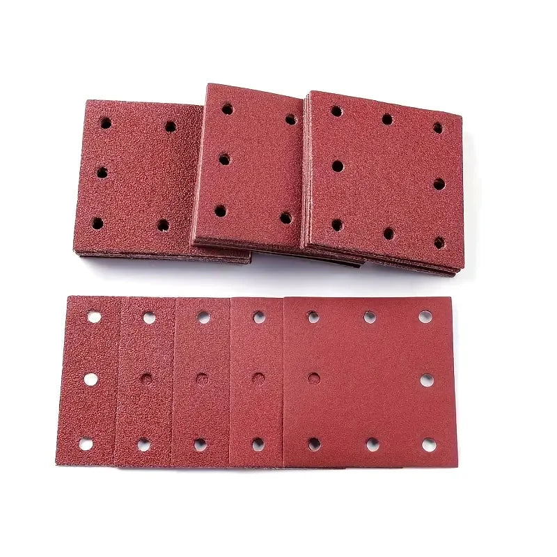 20 Uds. Papel De Lija De 8 Agujeros De 110x 115mm, Respaldo De Velcro Y Diseño De 8 Agujeros Adecuado Para Lijadora Orbital, Uti Qme 20pcs 400