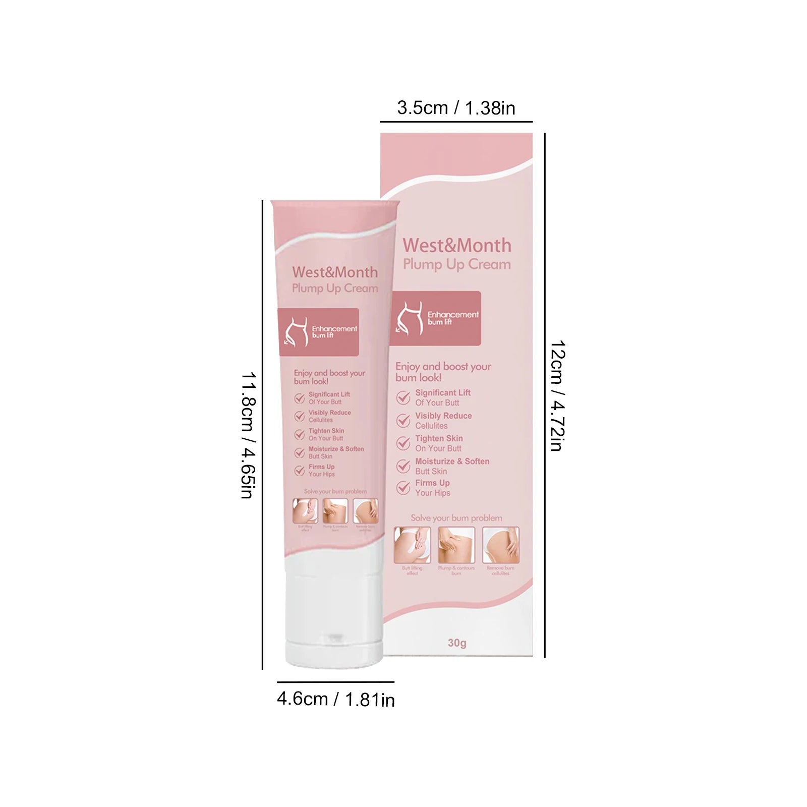 Butt Enhancement Cream Lifting & Plumping Butt Enhancer Big Ass Prevent Fuller Sagging Nourishing Lift Hip Plump up Cream Qme