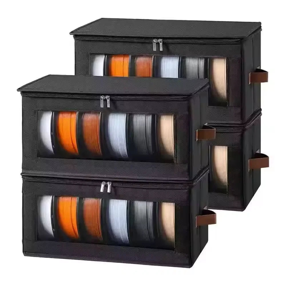 600D Oxford 3D Printing Filament Storage Case Dustproof & Moisture-Proof Organizer Fits 6 Rolls of Long Filament Qme
