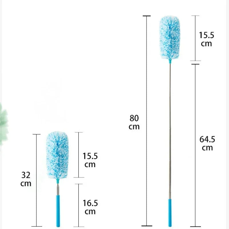 Telescopic Electrostatic Dust Cleaning Brush Extendable Microfiber Duster For Household Car Ceiling Fan Furniture Cleaning Tool Qme
