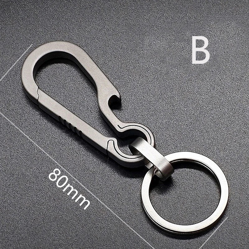 Titanium Buckles Alloy Keychain Tiranium Buckle Key Ring Car Qme B