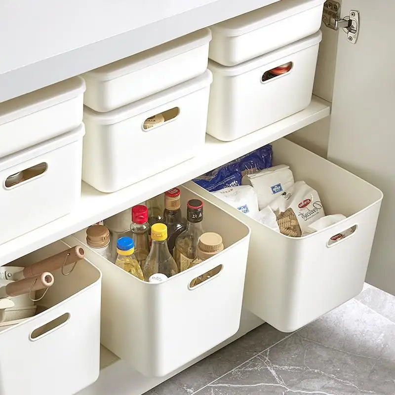 Solid Plastic Storage Box Large Capacity Home Clothing Toy Desktop Qme