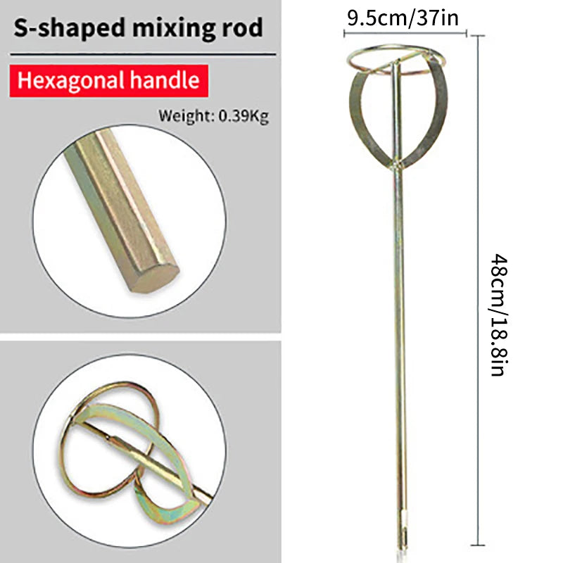 Mixing Paddle Machine Power Tool Accessories S-type Mixer Drill Paint Qme C