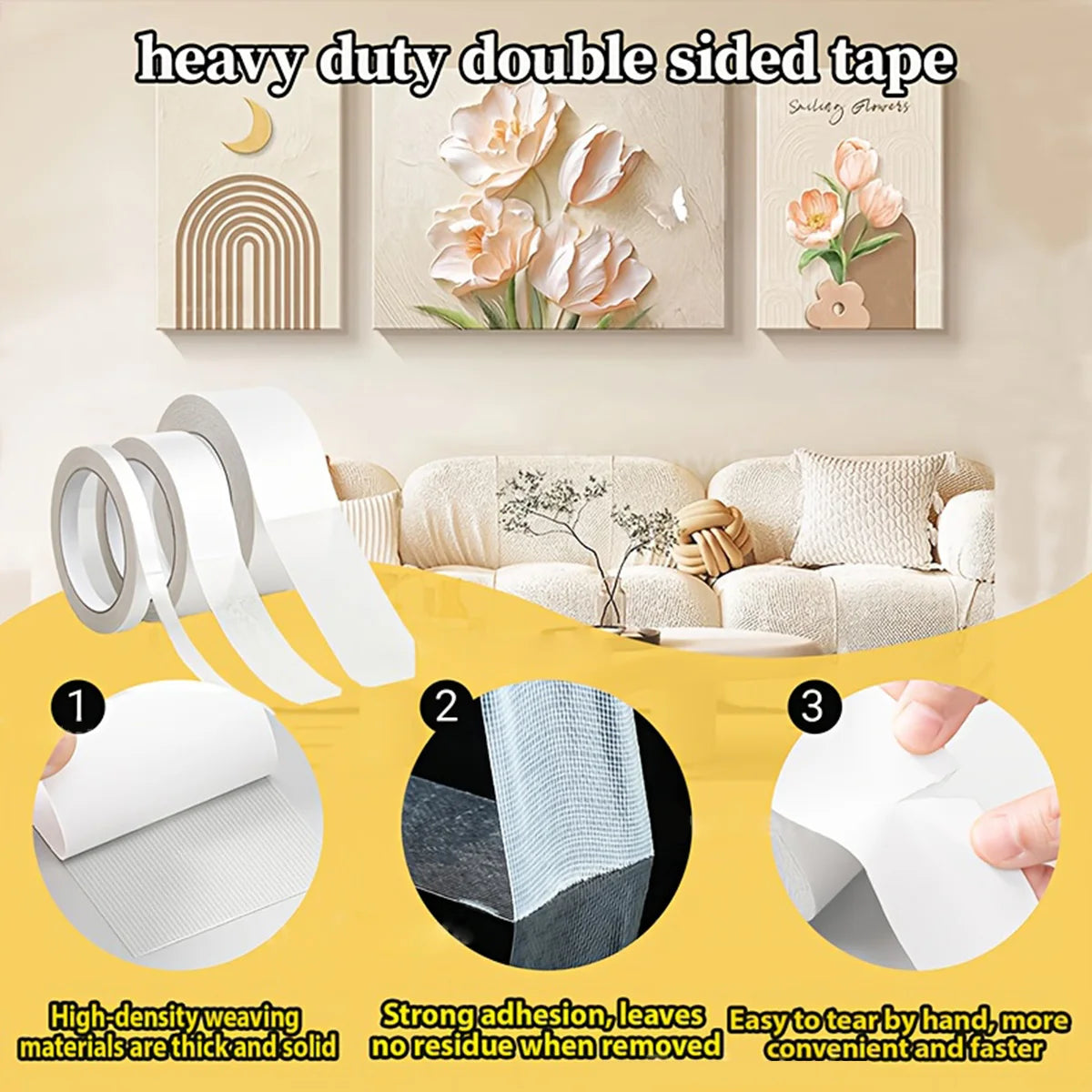 Super Thin Double-Sided Adhesive Tape Transparent Strong Fixation Waterproof Traceless Sticky Mesh for Carpet Grid Pattern Qme