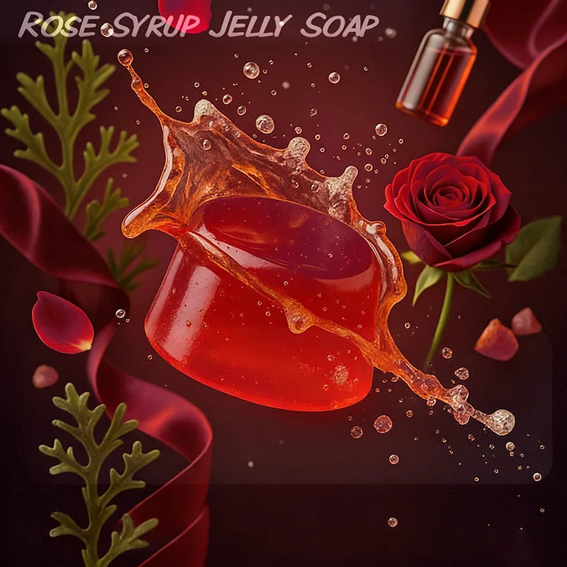 Mild Nourishing Handmade Jelly Soap Floral Fruity Scented Shower Gel Qme rose sugar 100g