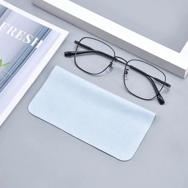 5 Suede Glasses Clean Microfiber Cleaning Cloth Lens Phone Screen Wipe Qme