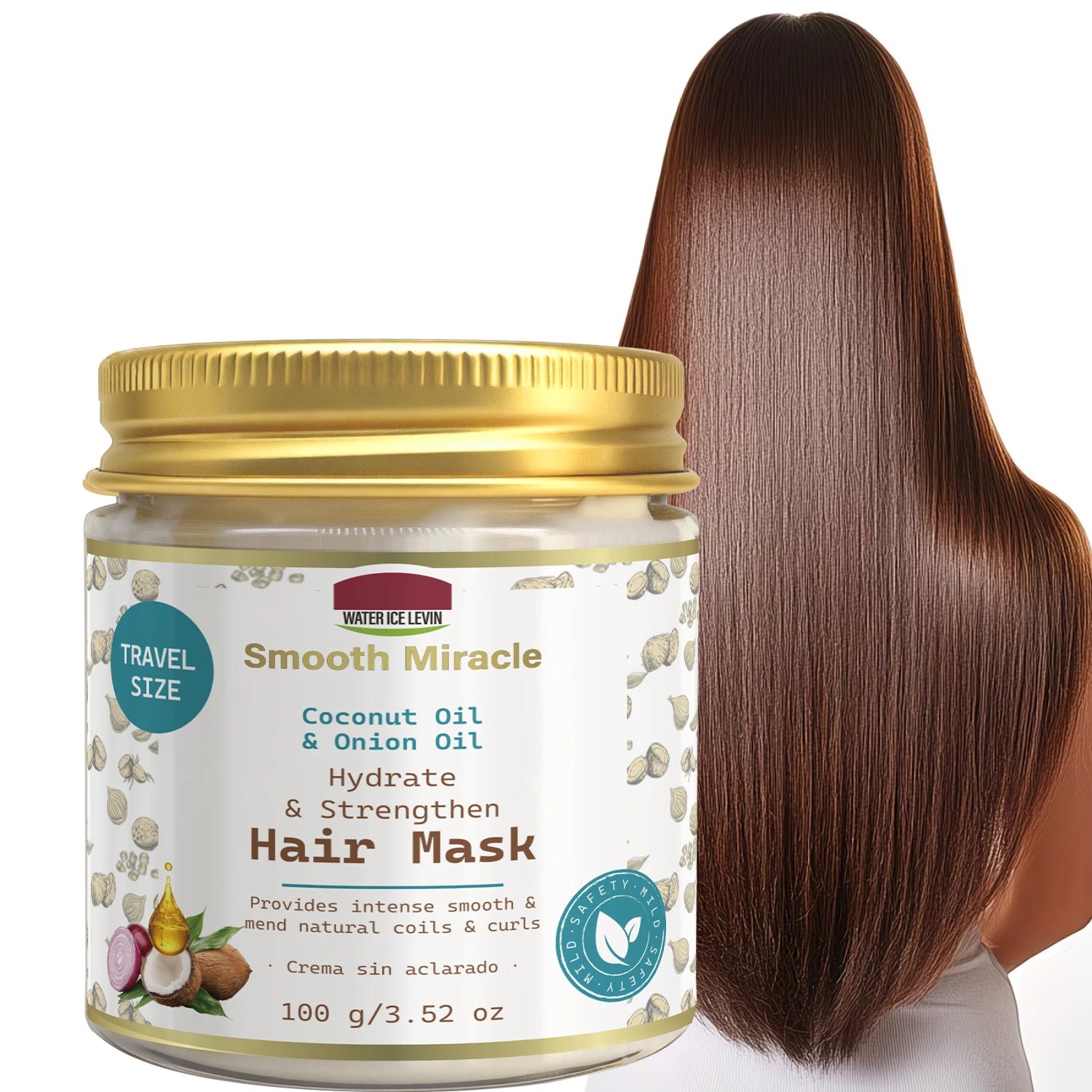 Coconut & Onion Oil Hair Mask - Hydrating & Strengthening Treatment for Smooth, Healthy Curls Qme