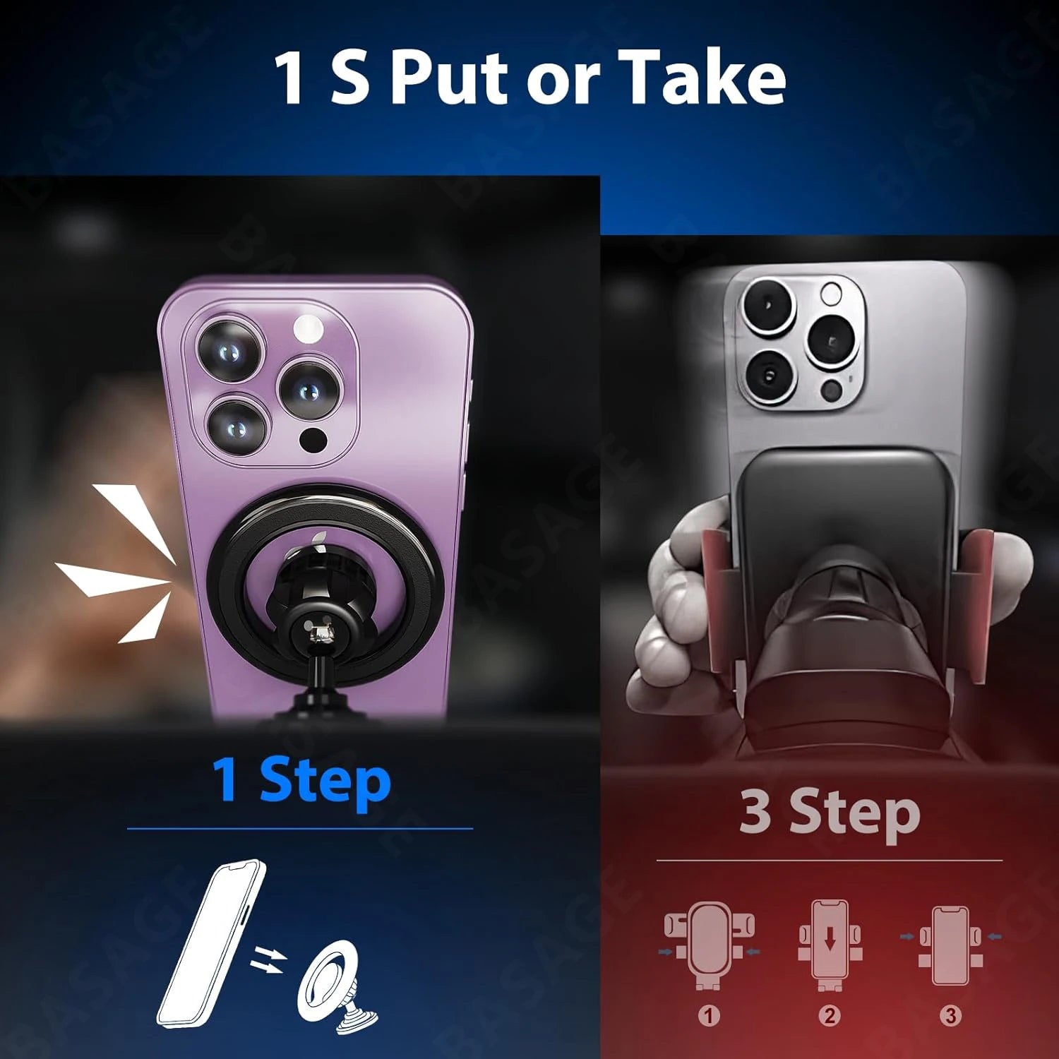 Magnetic Car Phone Holder Stand Magnet Car Mount Support GPS Mobile Bracket in Car For Macsafe iPhone 12 13 14 Samsung Xiaomi Qme