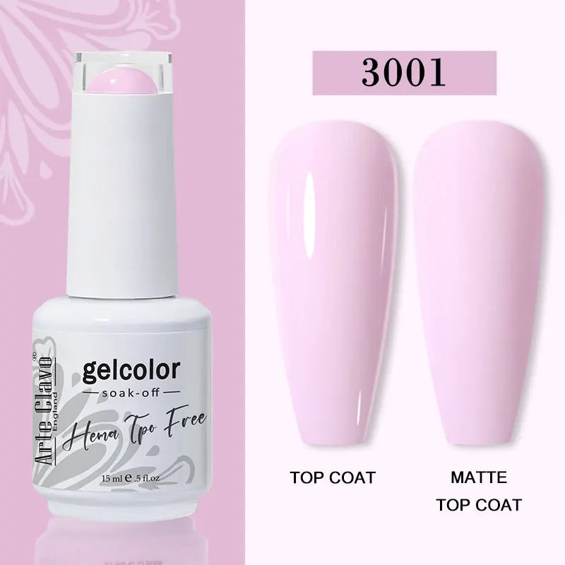 Arte Clavo Jelly Transparent Gel Nail Polish Summer Nude Pink Semi