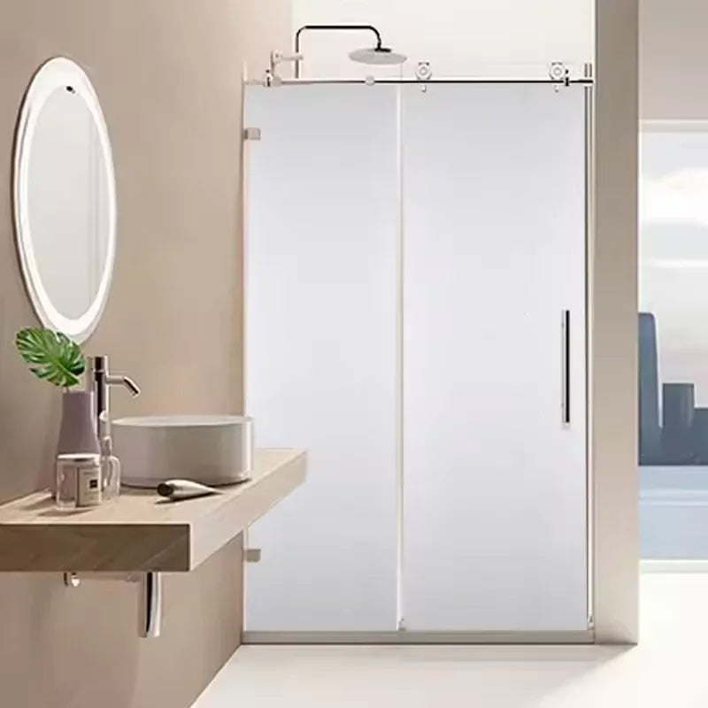 45cm Frosted Glass Window Stickers Static Cling Film Sun Blocking Opaque Covering Decals for Bathroom Decor Privacy Protection Qme