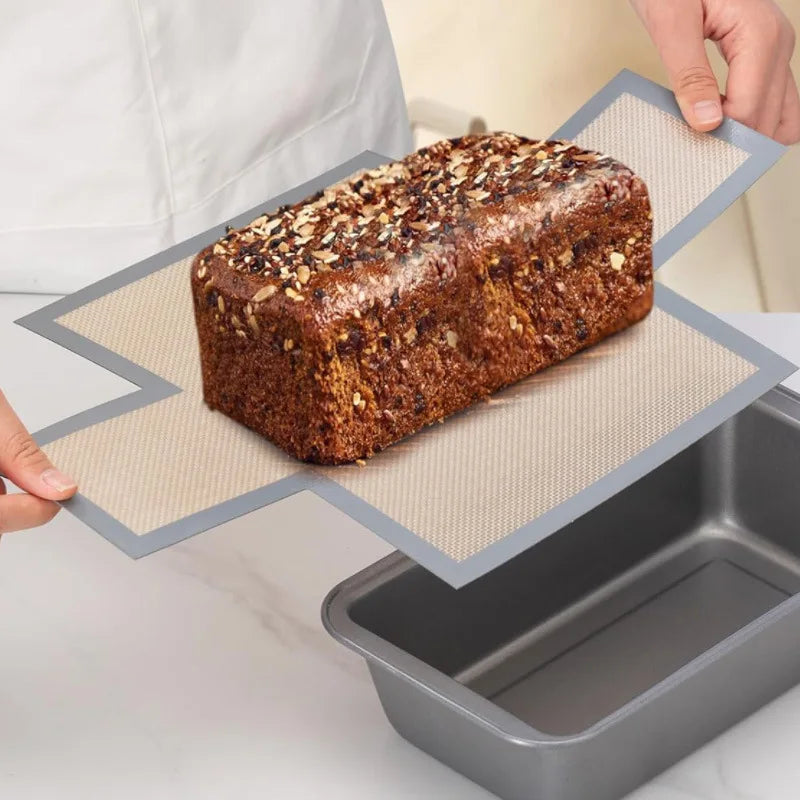 Silicone Bread Loaf Pan Liners Reusable Nonstick Baking Mat 9 5 X 1 Qme