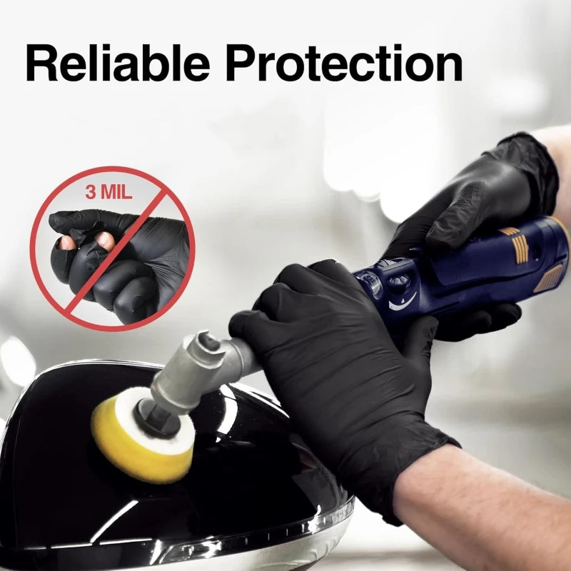 100PCS Disposable Nitrile Gloves Food Grade Waterproof Latex-free Elastic Exam Gloves for Home Kitchen Cleaning Qme