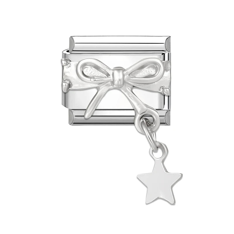 Fashion Starfish Shell Whale Pendant Series Women Men Charm Link Fit 9mm Stainless Steel Italian Bracelet Making DIY Jewelrys Qme Style 23