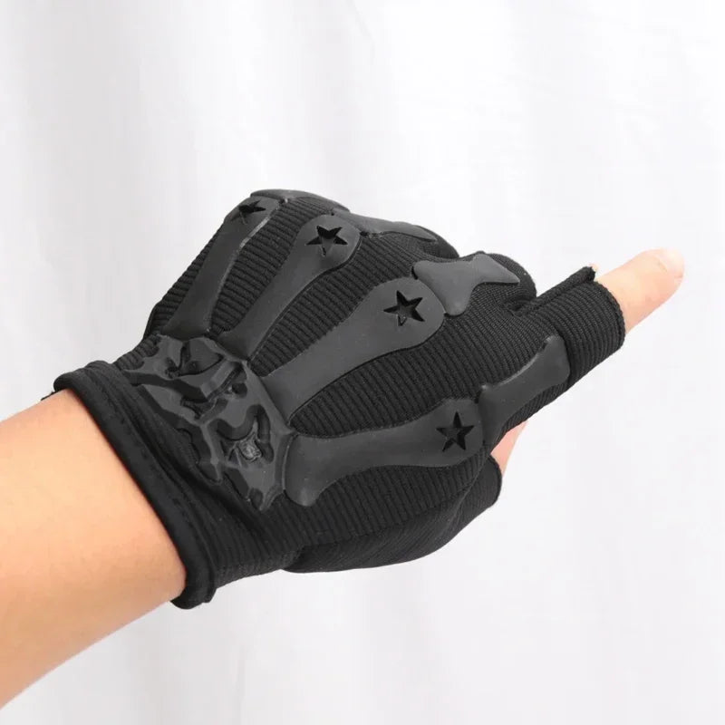 Men Cycling Gloves Outdoor Sports Fingerless Motorcycle Elastic Qme